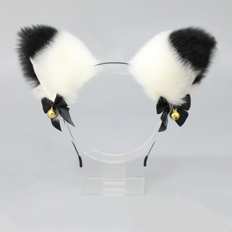 Diadema de animales hecha a mano para niña, oreja peluda de zorro, accesorios de Cosplay de Lolita, Club, Pub, fiesta de Mascarada, accesorios para mujer