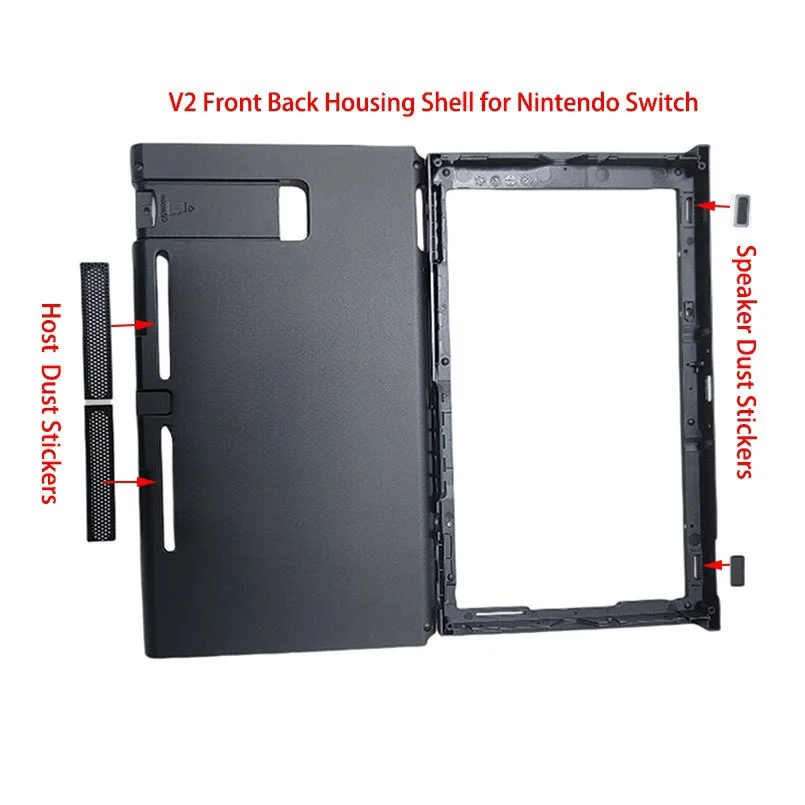 

MOD.HAC-001(01) V2 Replacement Back Cover Housing Shell Bezel Host Speaker Dust Stickers for Switch MOD.HAC-001(01)