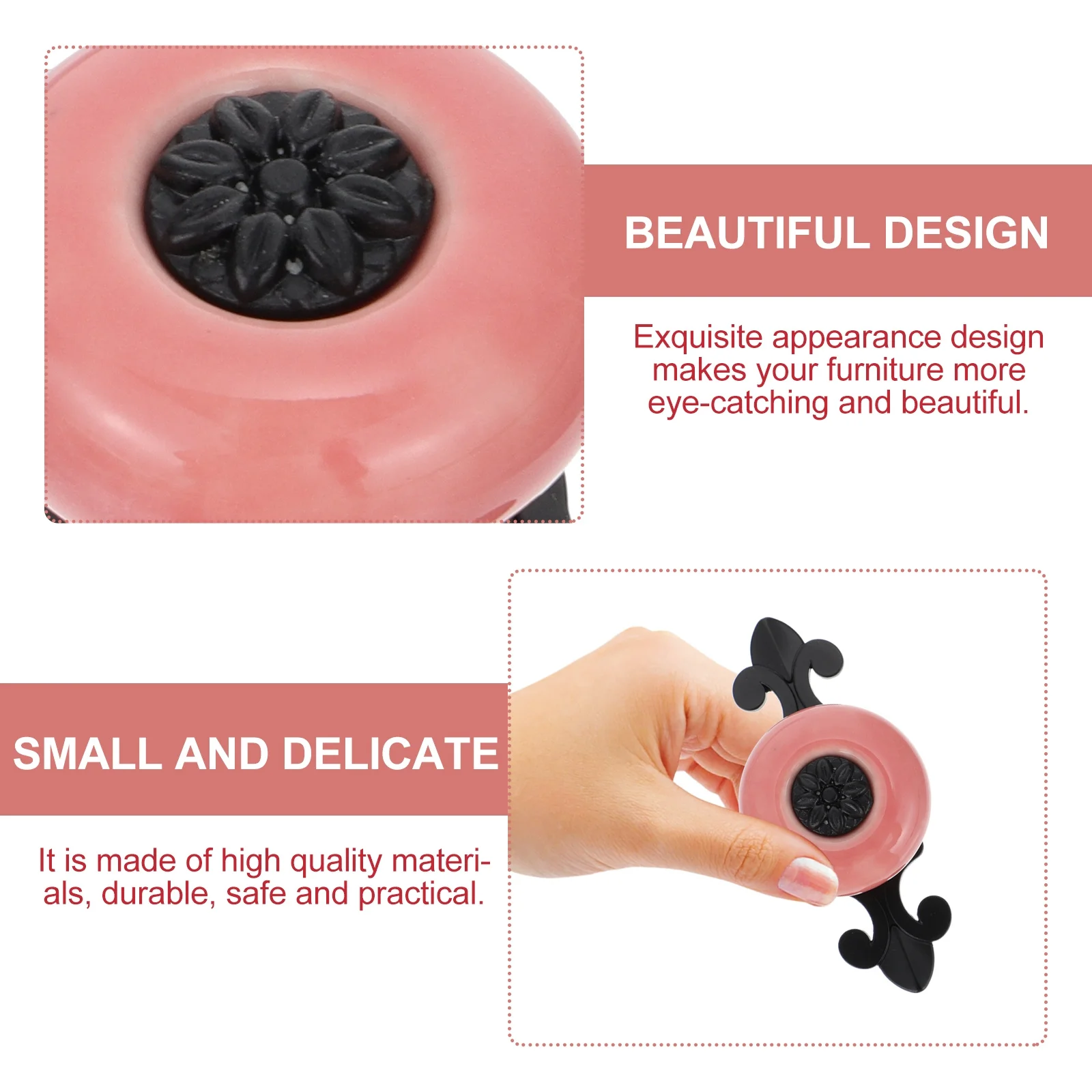 

4 Pcs Drawer Handles Knobs Pulls Delicate Furniture Sturdy Ceramic Cabinet for Cabinets