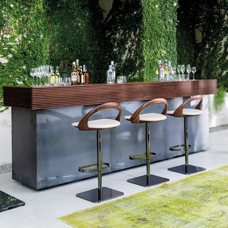 

Designer Gaming Bar Chairs Leather Outdoor Modern Accent Metal Bar Chairs Minimalist Rocking Taburete Alto Trendy Furniture