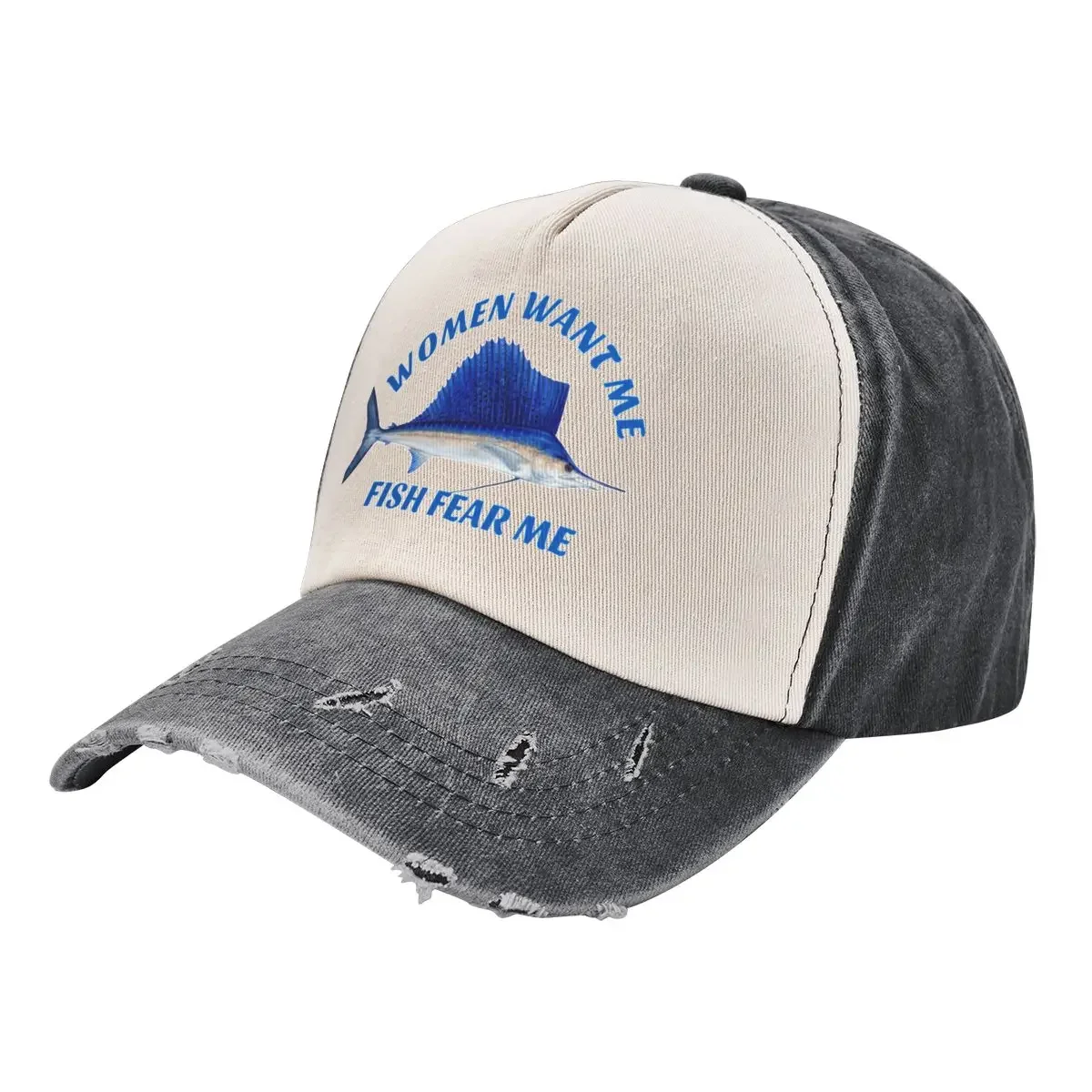 

Women want me, fish fear me Baseball Cap Hood Streetwear hiking hat Women's Hats For The Sun Men's
