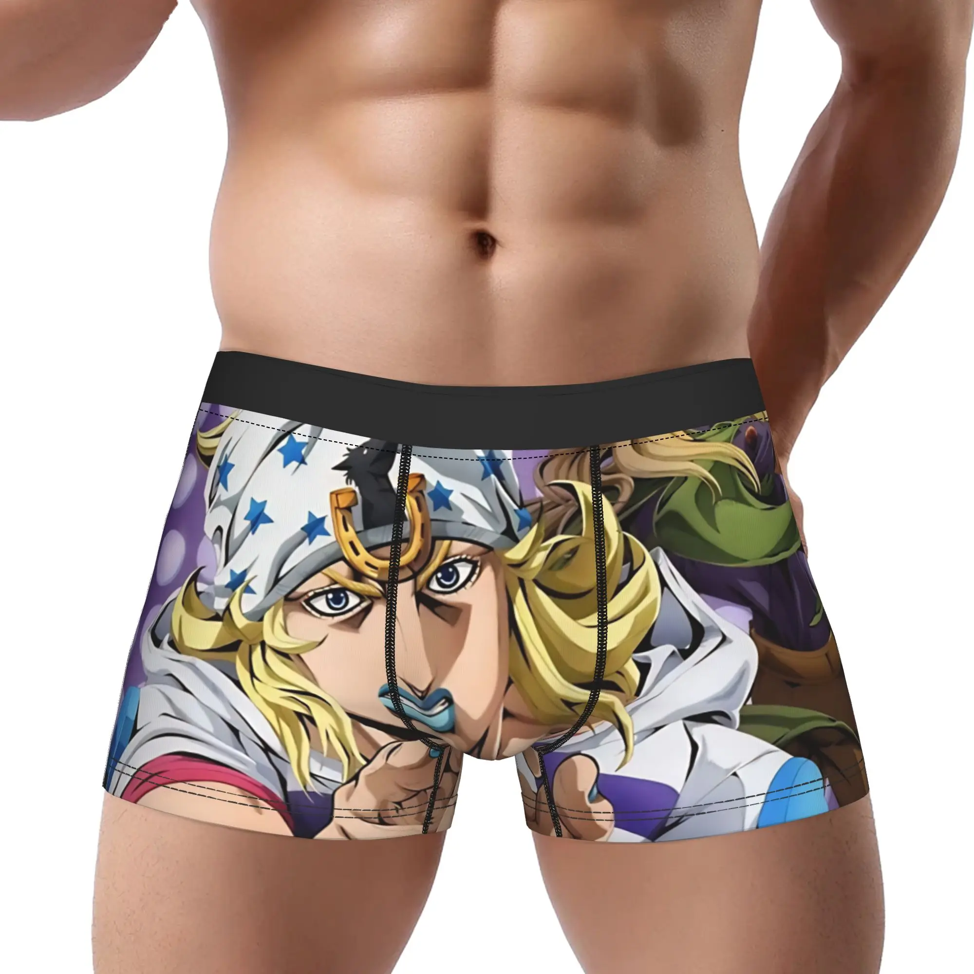 JoJo jojos bizarre adventure Underpants Breathbale Panties Men's Underwear Ventilate Shorts Boxer Briefs