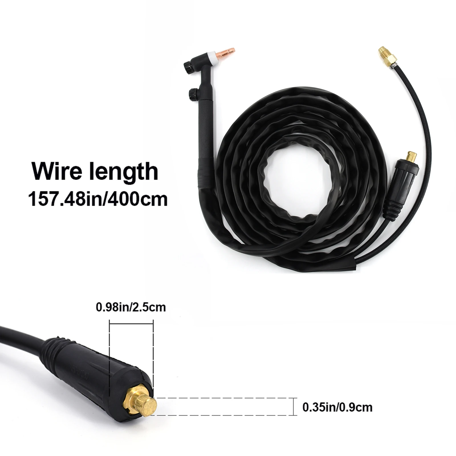 Imagem -02 - Hzxvogen-tig Tocha de Soldagem com Mangueira Macia Conector Rápido Tig Soldador Gun Tochas Acessórios de Solda Wp26v 3550 4m