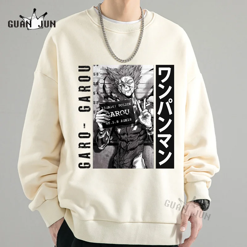 Garou One Punch Anime Hoodie Men Autumn Tracksuit Male Streetwear Clothes Fashion Mens Pullover Warm Sweatshirt Outerwear