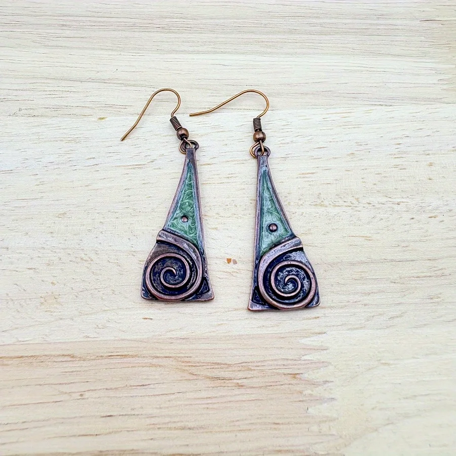 البوهيمي الرجعية هندسية دوامة شخصية الأقراط الأوروبية والأمريكية القبلية العرقية نمط الأقراط النسائية الملحقات