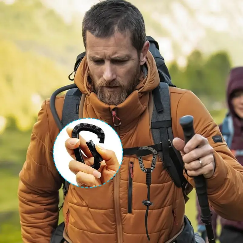 

Climbing Clips Key Clip Hook 4x Key Ring Accessory D Ring Shape Multipurpose For Camping Rock Climbing Hammocks Fishing Dog