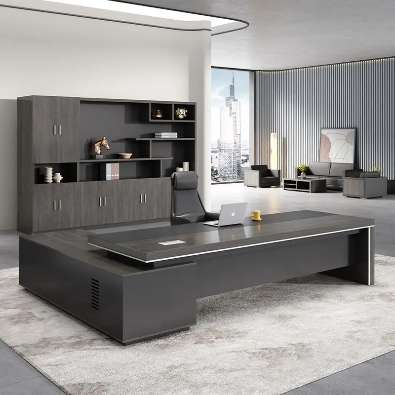 Boss table, desk, simple and modern president and manager desk and chair combination, office furniture, single class desk