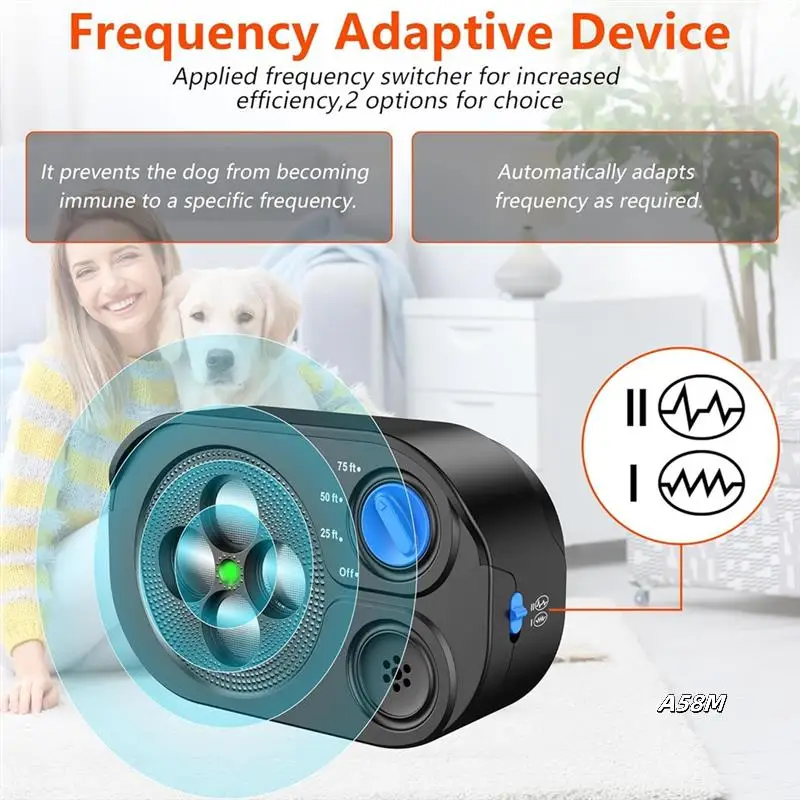 

Anti Barking Device, Bark Box Rechargeable Dog Barking Deterrent Stop Neighbors' Dog From Barking Up To 75Ft