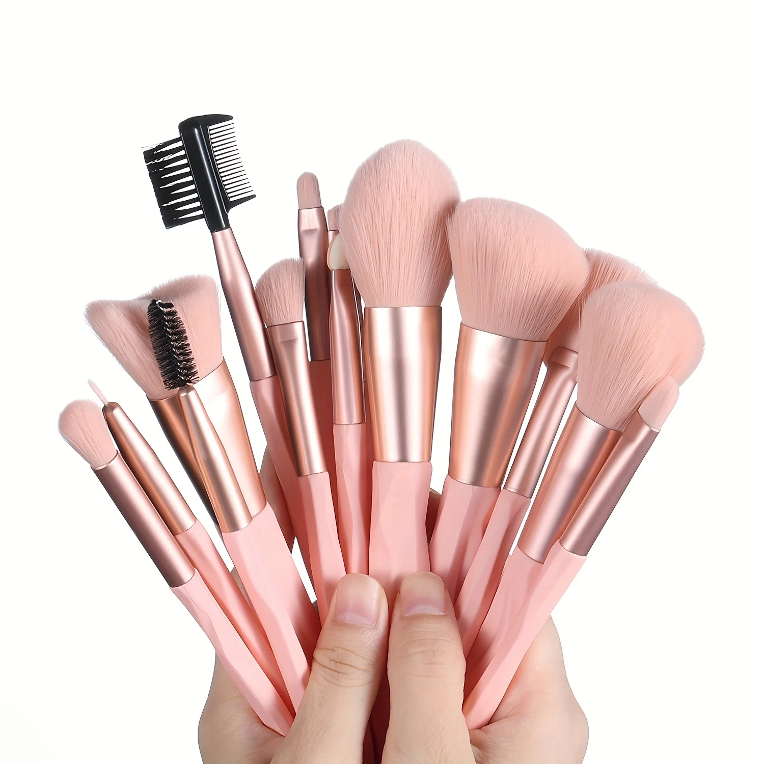 

Pink makeup brushs Loose brush blush brush foundation brush eyeshadow eyeliner brush full set of professional makeup tools