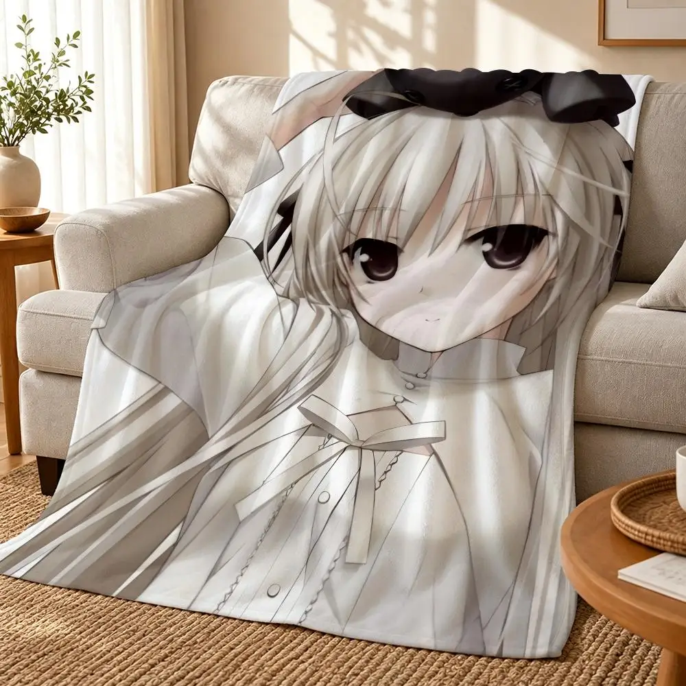 Yosuga No Sora Throw 240g flannel blanket, suitable for sofas, beds, offices, exquisite gift blankets
