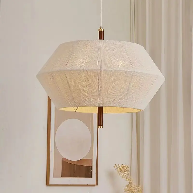

Modern simple woven pendant light Japan retro ceiling light for bedrooms restaurants hotels apartments designer artistic lamps