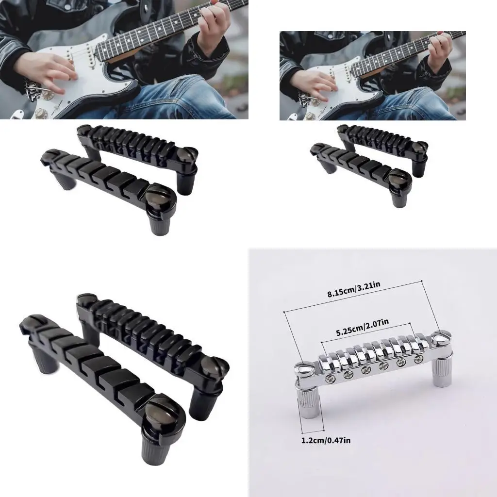 31BE Puente guitarra Cordal Silletas individuales para guitarras eléctricas 6 cuerdas