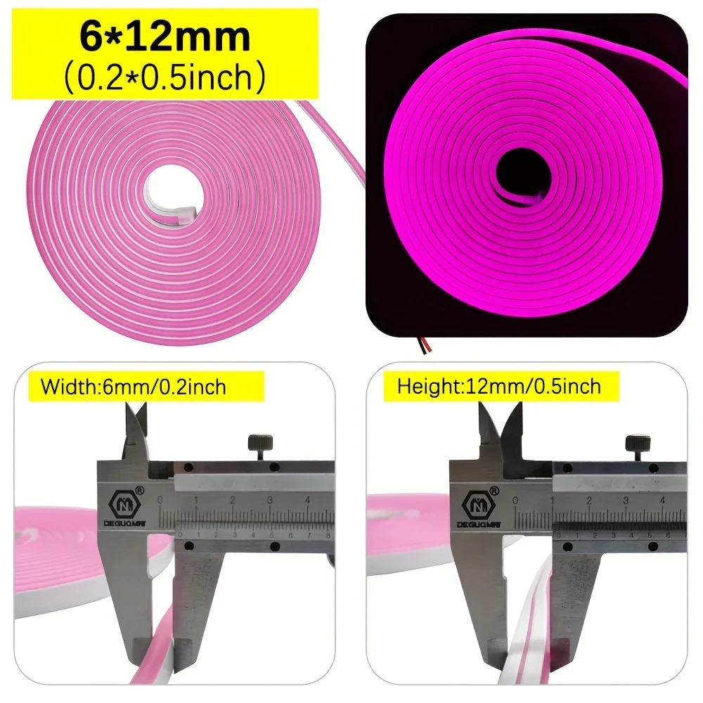 Neonowa taśma LED Lampa liniowa Elastyczny zestaw silikonowy 5M 600 diod LED 12V Wodoodporna taśma liniowa do dekoracji ogrodu domowego