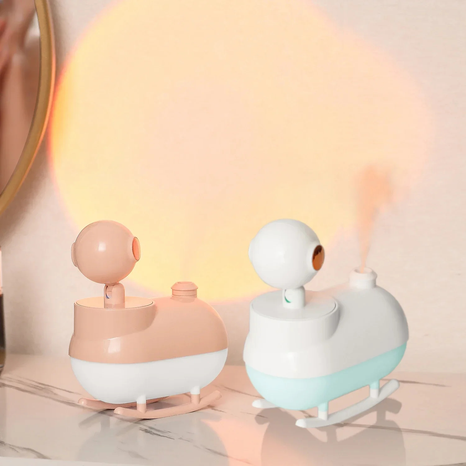 

Small Home Appliances Portable Sunset Led Diffusers Cool Mist Maker Car Humidifier Mini Usb Humificador