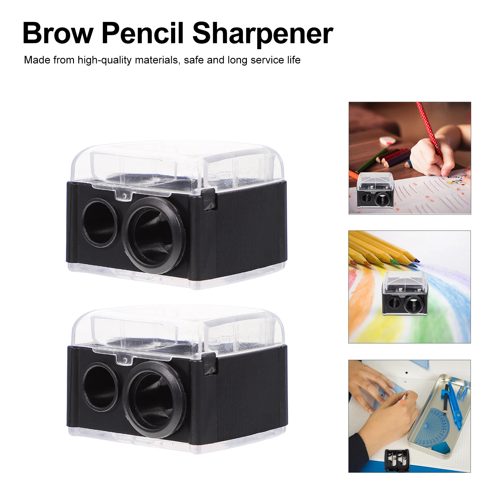 

4Pcs Eyebrow Pencil Sharpener Compact Lightweight Eyeliner Lip Liner Makeup Accessories Tool Brow Pencil Sharpener