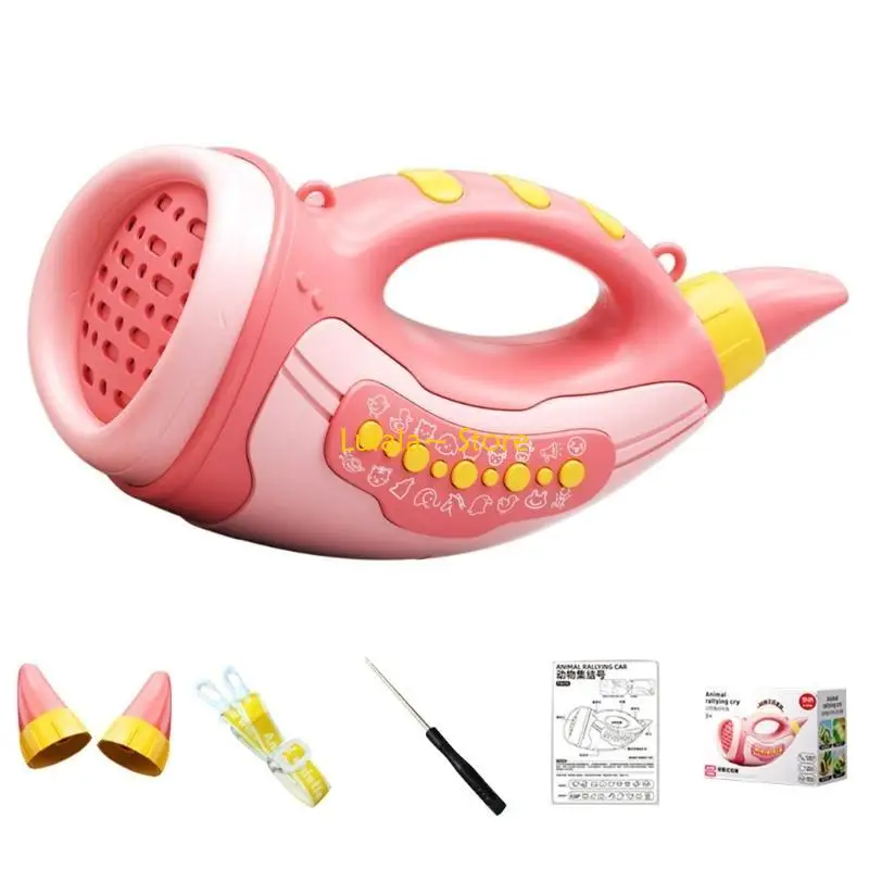 

Y4QA Игрушка-звонок для малышей с рогом животного для приключений на свежем воздухе и раннего обучения