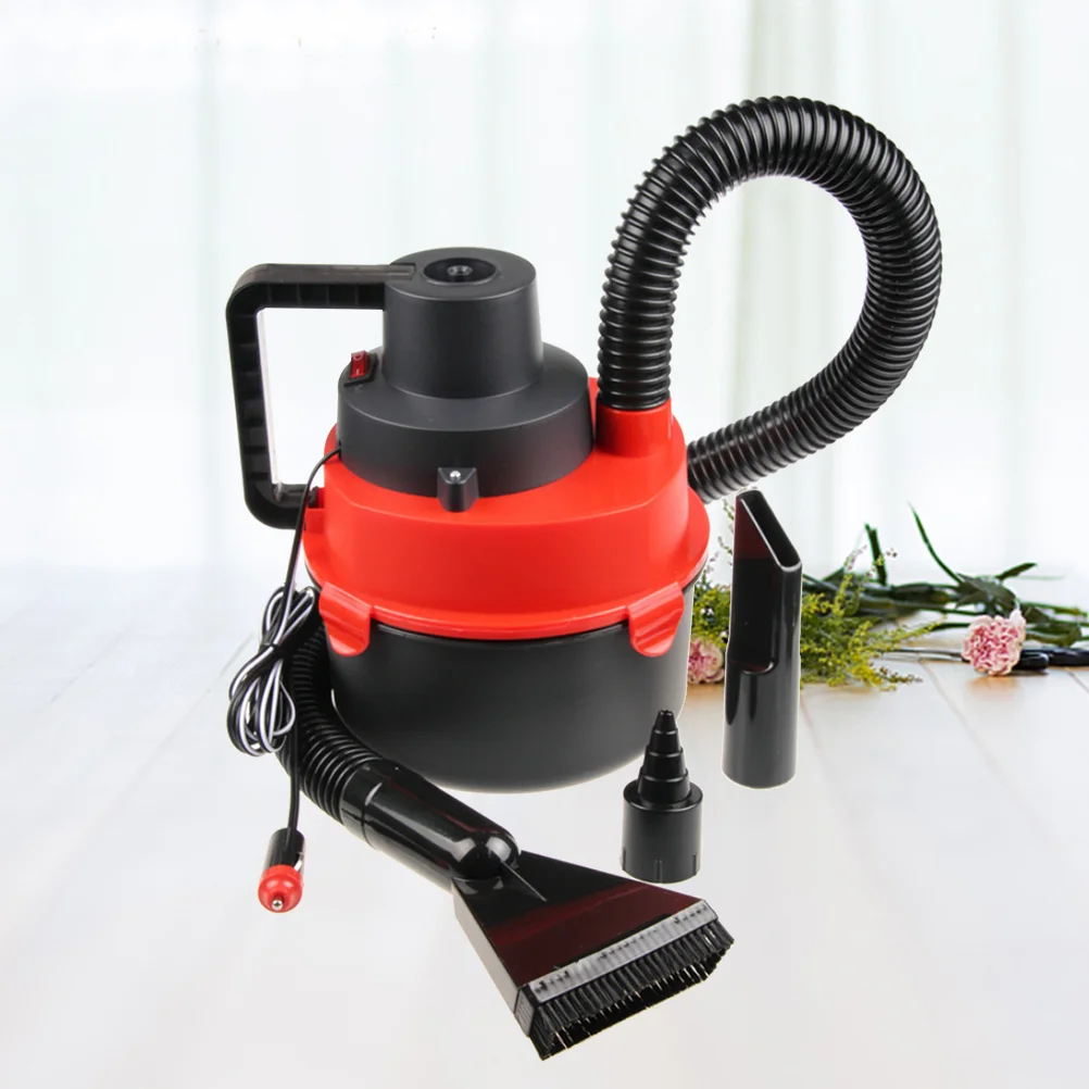 

12V Car Auto Portable High Power Handheld Wet Dry Duster Dirt Collector with Flashlight Stronge Suction Car Vacuum Cleaner (Red)