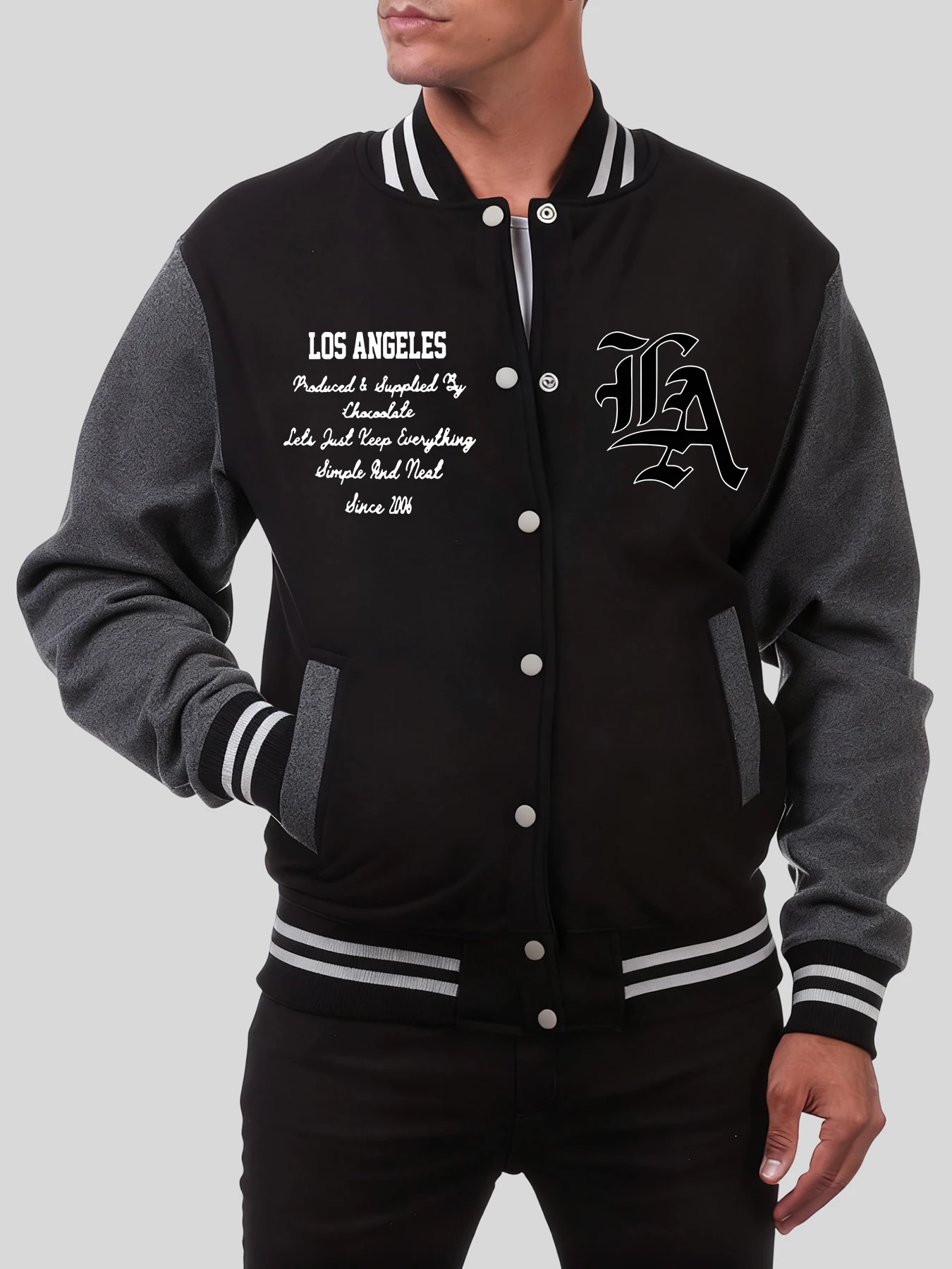 

Бейсбольная форма с принтом букв города, мужская повседневная уличная одежда большого размера, осенняя флисовая одежда, американский топ