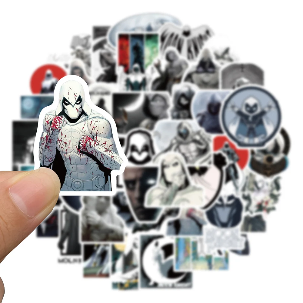 10/30/50pcs Disney Marvel Superhero Moon Knight Movie Anime Stickers Laptop Skateboard Luggage Car Cool Sticker Decal Kid Toy