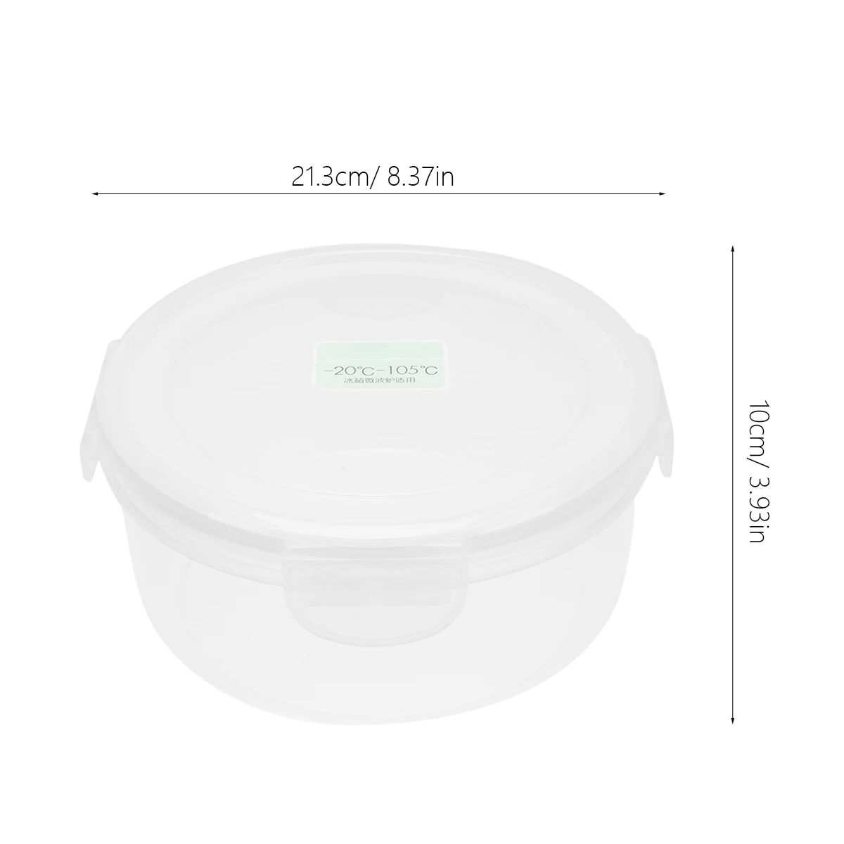 حاوية طعام 2500 مل، علبة مستديرة ذات سعة كبيرة، صندوق تخزين المطبخ، صندوق حفظ بلاستيكي آمن للميكروويف للمنزل