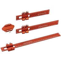 AA51 Woodworking Pocket Ruler-6/8/12Inch Precision Pocket Ruler - Marking Ruler Metric Inch T-Type Measuring Scribing Rulers