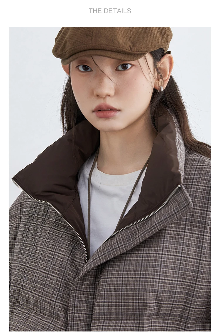 CHIC VEN Women Down Coats Retro Double-sided Stand Up Collar Down Jacket 90 White Duck Down Female Overcoat Autumn Winter 2025