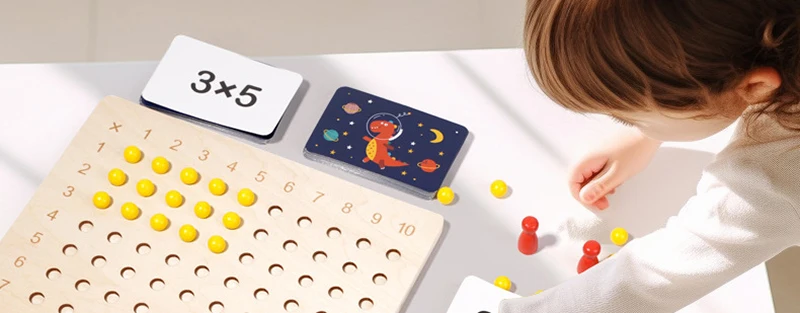 Montessori 99 Multiplication Board Maths Teaching Aid Multiplication and Division Board Early Education Children's Puzzle Toys