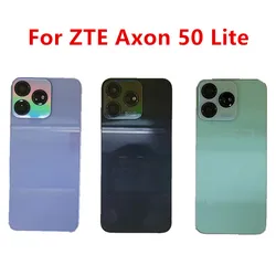 50Lite Rear Housing For ZTE Axon 50 Lite Glass Back Cover Battery Case Replace Repair Spare Parts + Camera Lens
