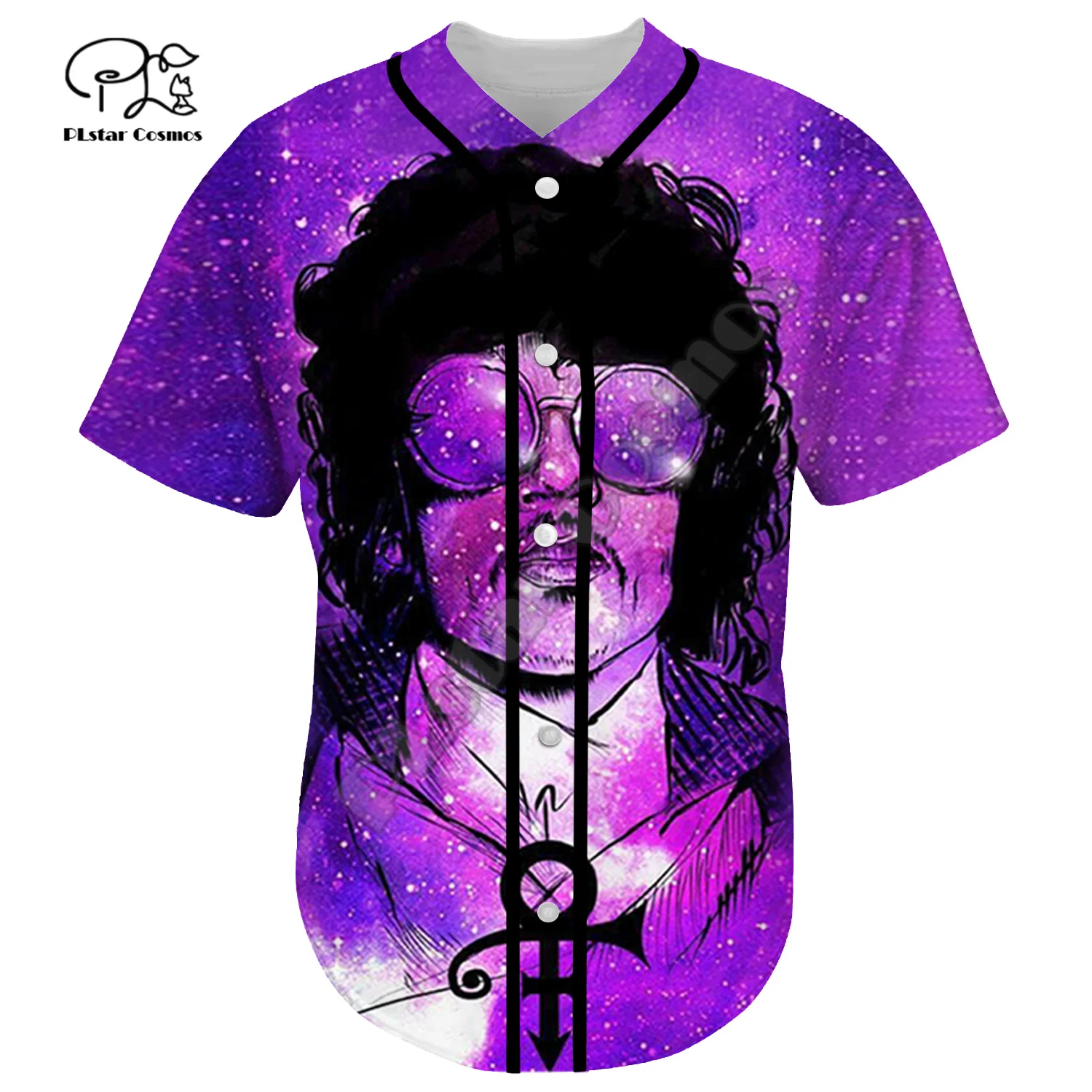 Camiseta con estampado de béisbol 3D para hombre y mujer, camisa de manga corta con estampado Popular del príncipe Rogers, Nelson, púrpura,