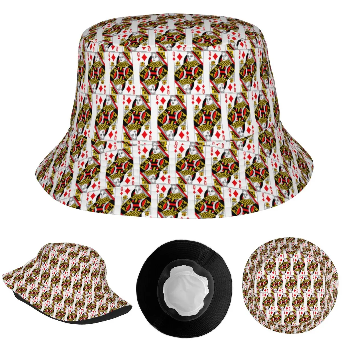 queen-of-diamonds-classic-card-deck-casino-poker-q-diamonds-bucket-hat-panama-for-kids-bob-fisherman-hats-fishing-caps-unisex