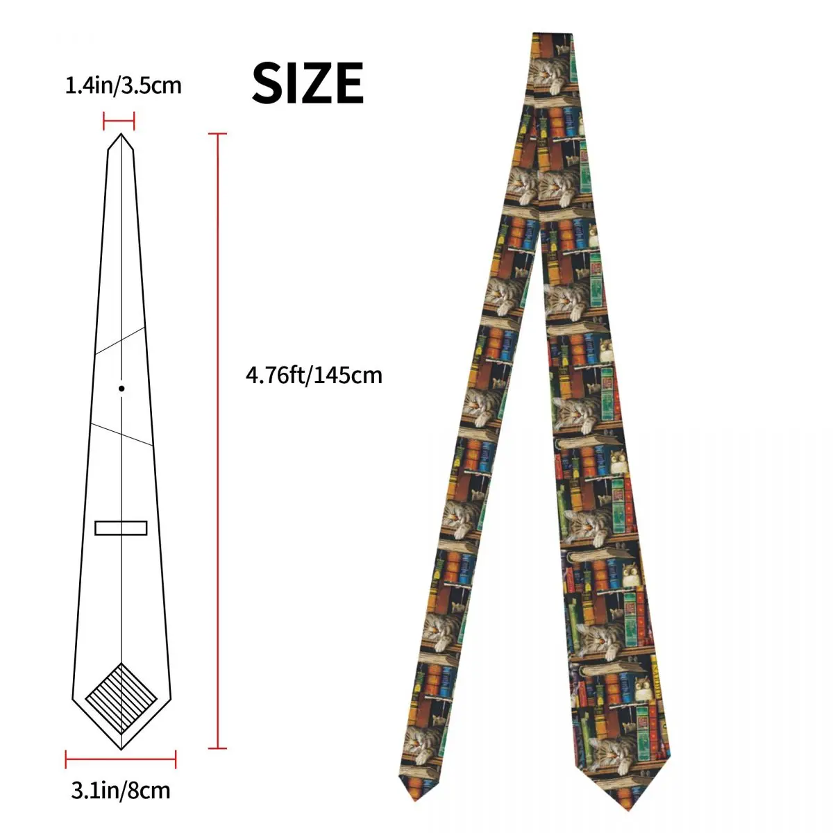 Custom Cute Creative Cat Neck Ties Men Formal Silk Wedding Neckties