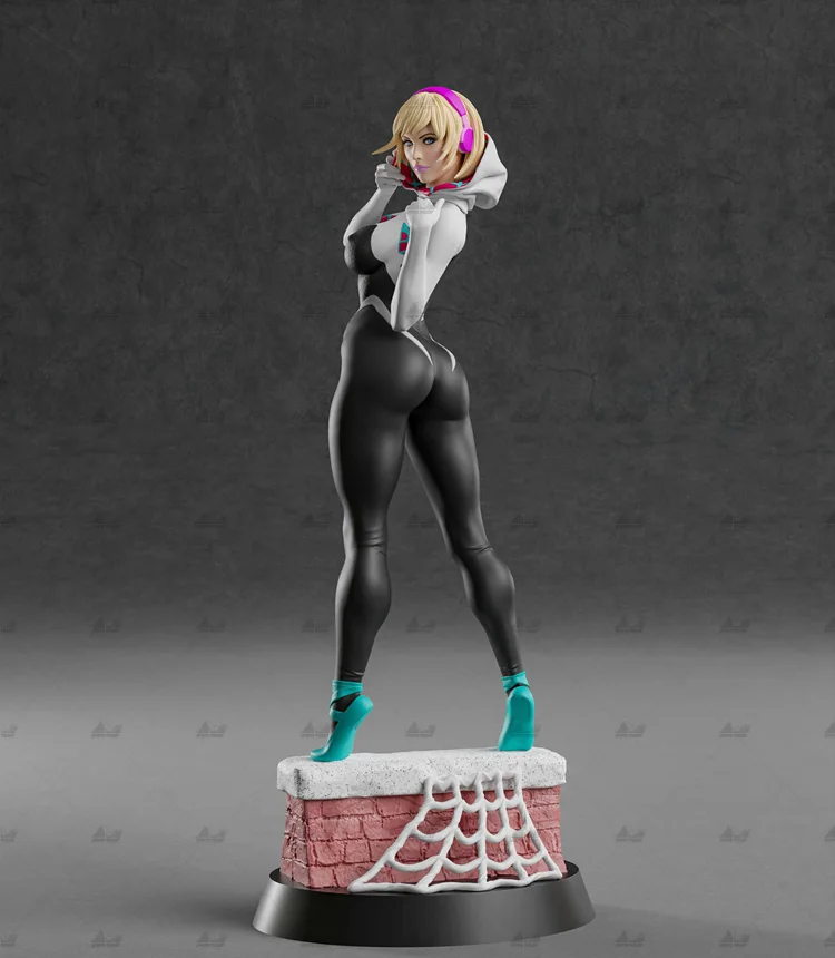 1/24 75mm 1/18 100mm Resin Model Spider Girl Figurine Sculpture Unpainted No Color RW-1053