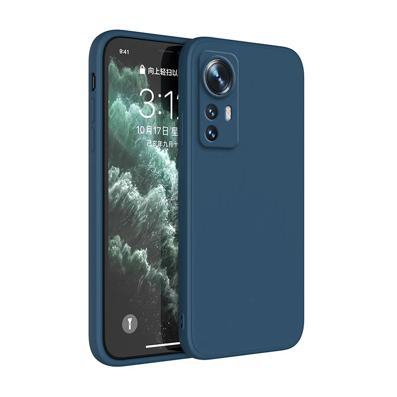 Luxus-Hüllen für Xiaomi Mi 12 12S 12T Pro 12X Ultra Soft Square Matte Silikon Mi 12 lite 5G Thin Lens Protection Original Case