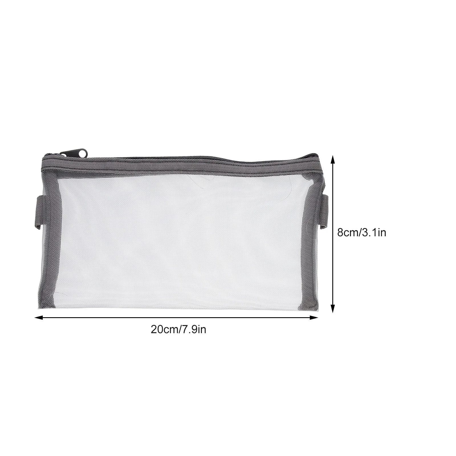 5 قطع من أكياس أقلام الرصاص ذات سعة كبيرة منظم قرطاسية محمول بسحاب مقلمة لتخزين أقلام المكتب والطلاب والمعلمين