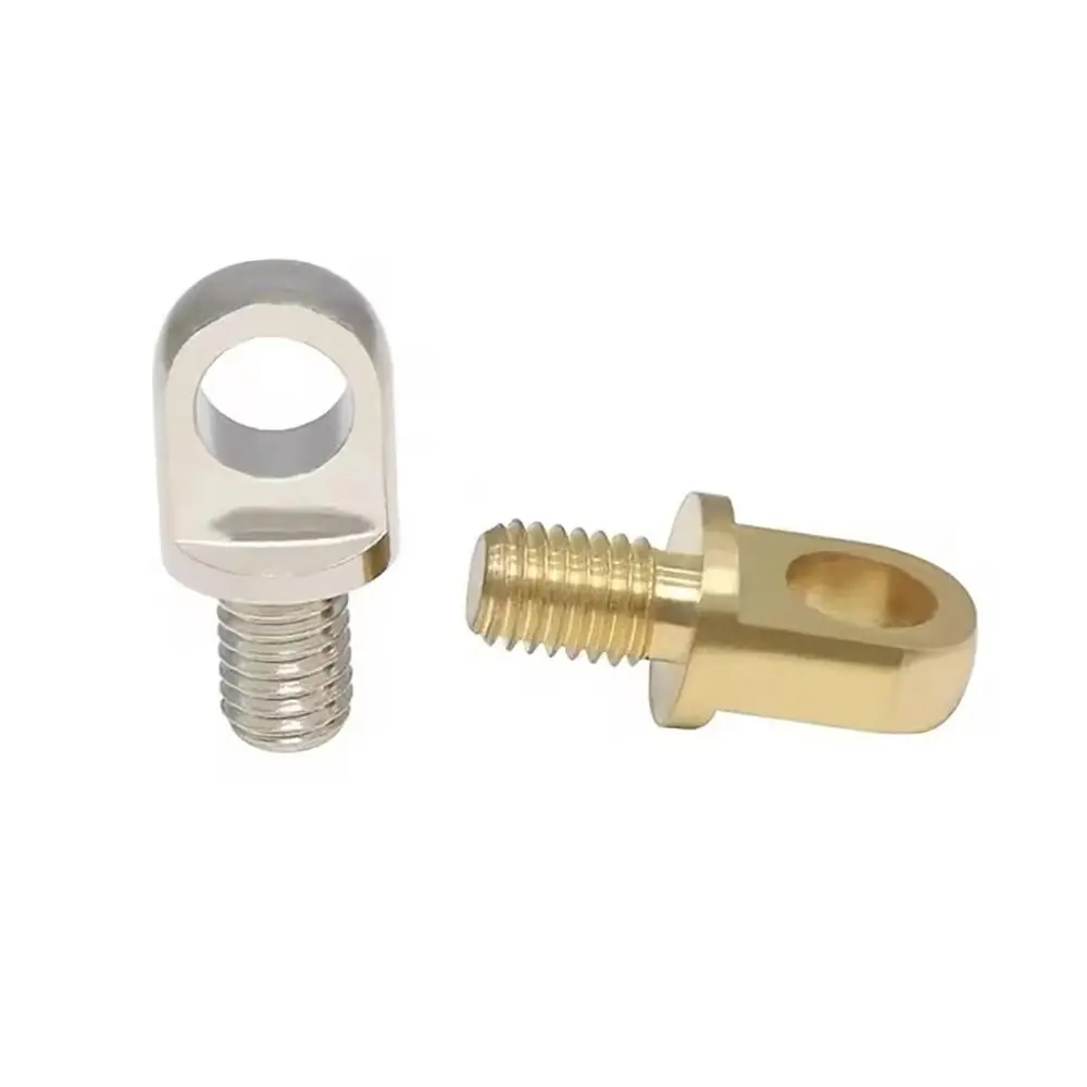 5Pcs M3-M10 Brass Eye Bolts Brass With Hole Copper Lifting Eye Screws Copper Lamp Connector for Wire Rope Plant Light Suspension