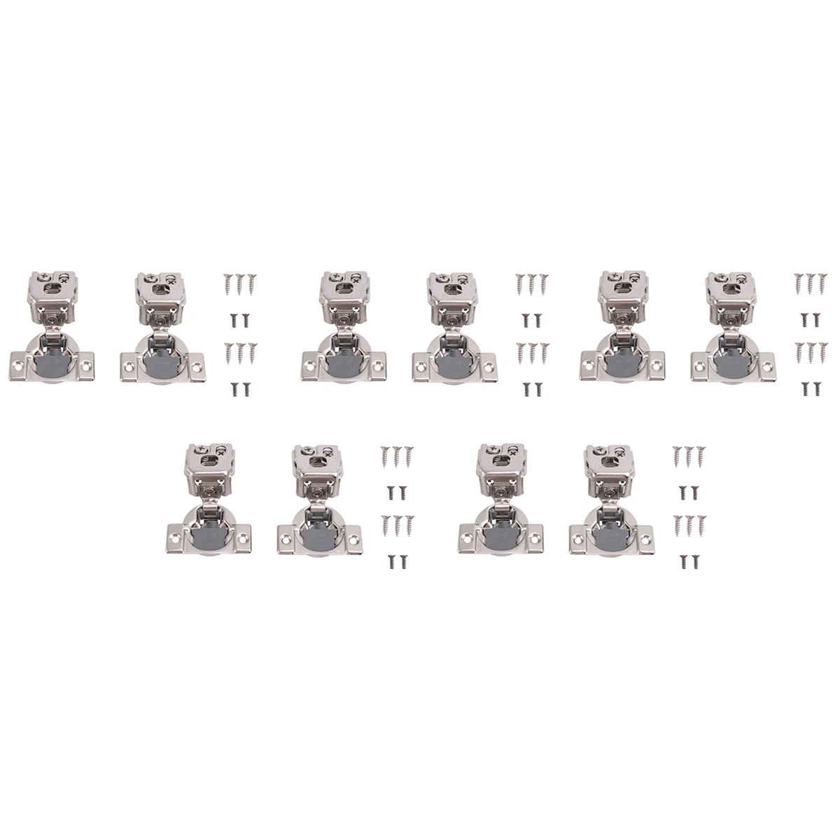 

B52C 10 Pack 1-1/4 Inch 3D Overlay Soft Close Concealed Hinges for Face Frame Door, Control Closing Speed,105° Open Angle