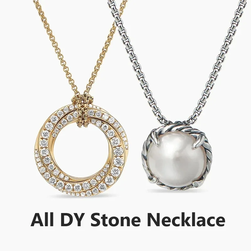 

2025 New 925 silver High quality fashion All Stone Necklace With diamonds for Women Unique jewelry daily party gifts
