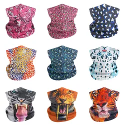 Tiger Printing Neck Gaiter Tube Men Women Cycling Wind Dustproof Seamless Face Cover Bandana Headscarf Undercap Hair Balaclava