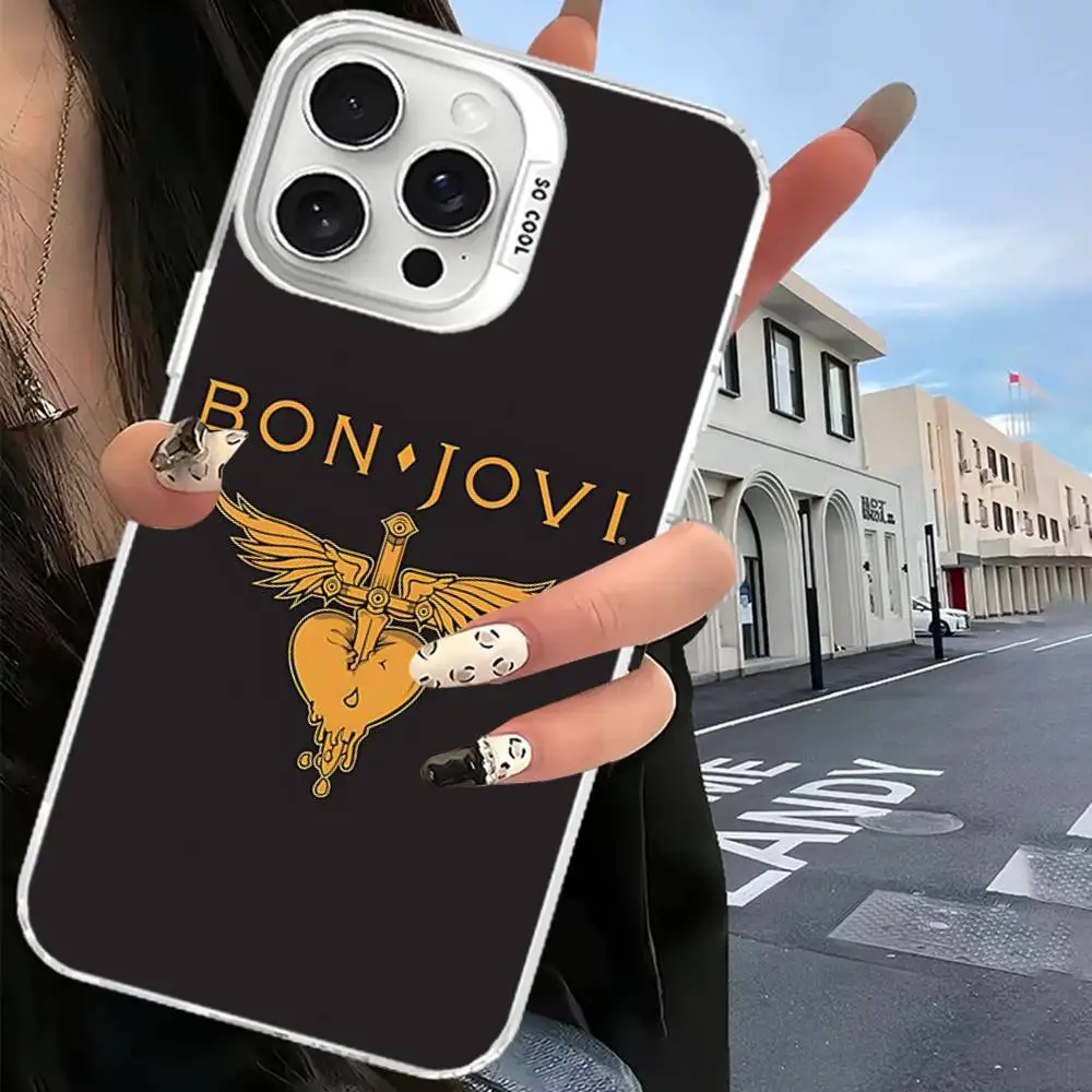 الكلاسيكية روك باند B-Bon J-Jovi جراب هاتف آيفون 17 16 15 14 13 12 11 برو ماكس ماتي للصدمات عودة مكافحة سقوط ماتي غطاء #2