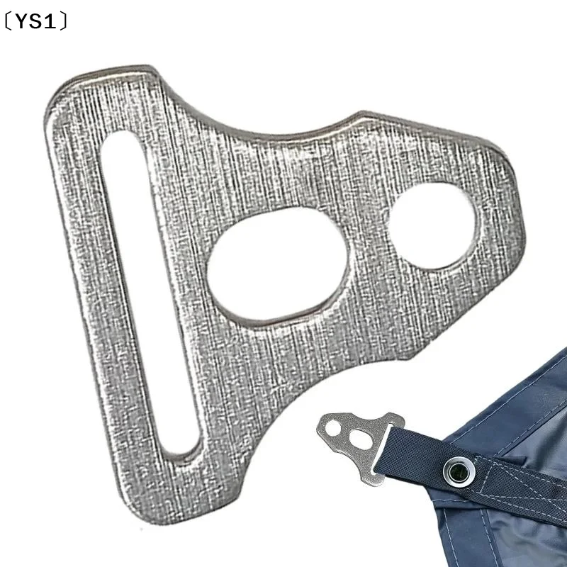 〔YS1〕5/10pcs Outdoor Tent Canopy Support Poles Aluminum Alloy Triangle Plates Camping Windproof Guyline Buckles view 2