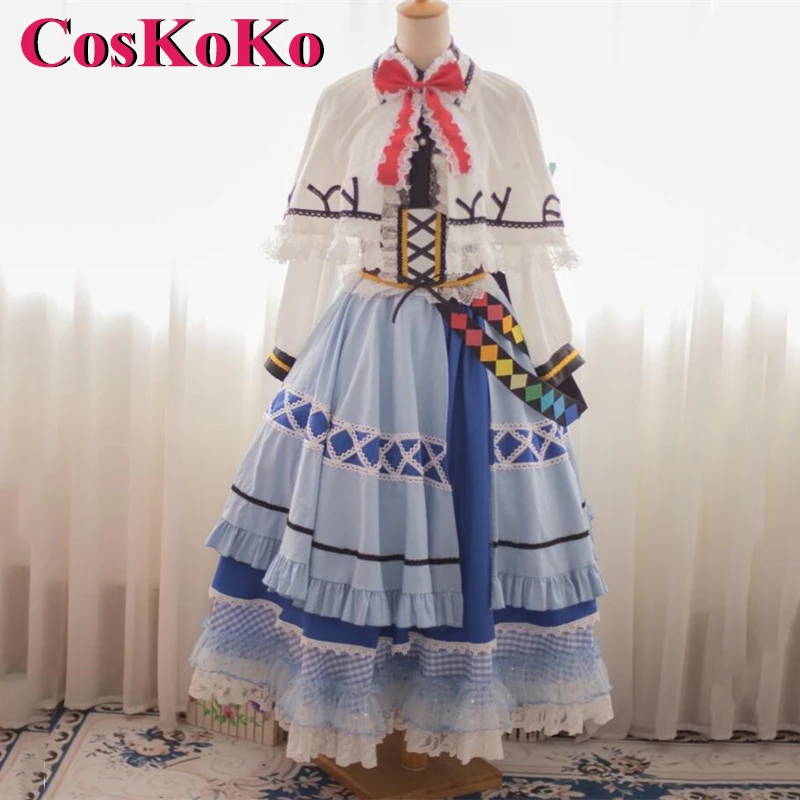 

CosKoKo [Customized] Hinanawi Tenshi Cosplay Costumes Anime Game Touhou Project Gorgeous Sweet Dress Party Role Play Clothing