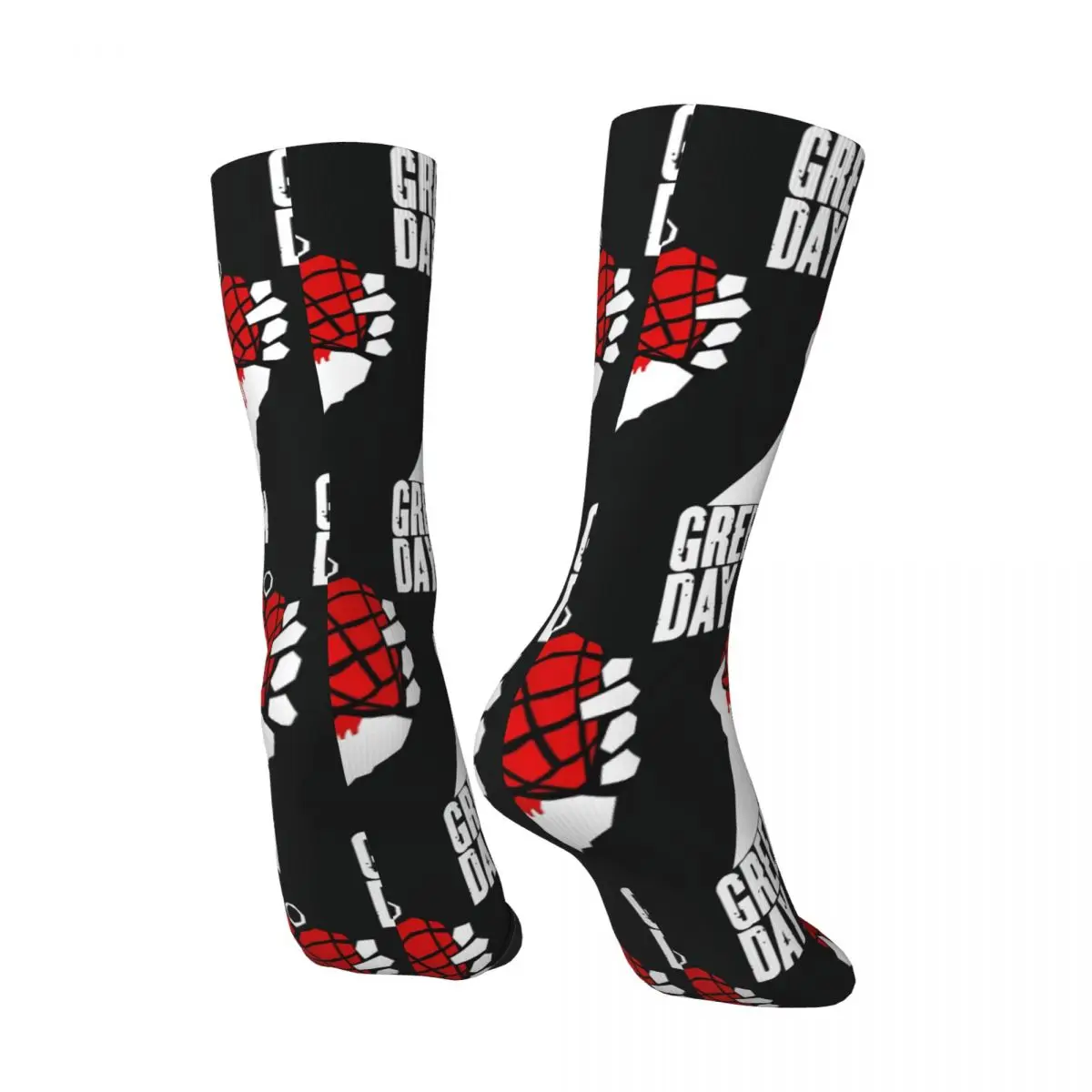 2024 Green Days Socks Drip American Kawaii Stockings Adults Men Medium Soft Outdoor Sports Socks Autumn Pattern Anti Skid Socks image 4
