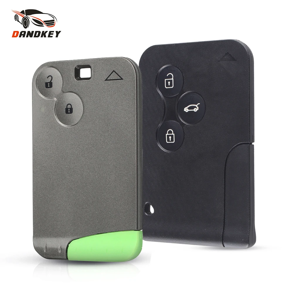 Dandkey Remote Key Shell For Renault Clio Logan Megane 2 3 Scenic Laguna Espace Fob Smart Card Key Case Insert Small Key Blade