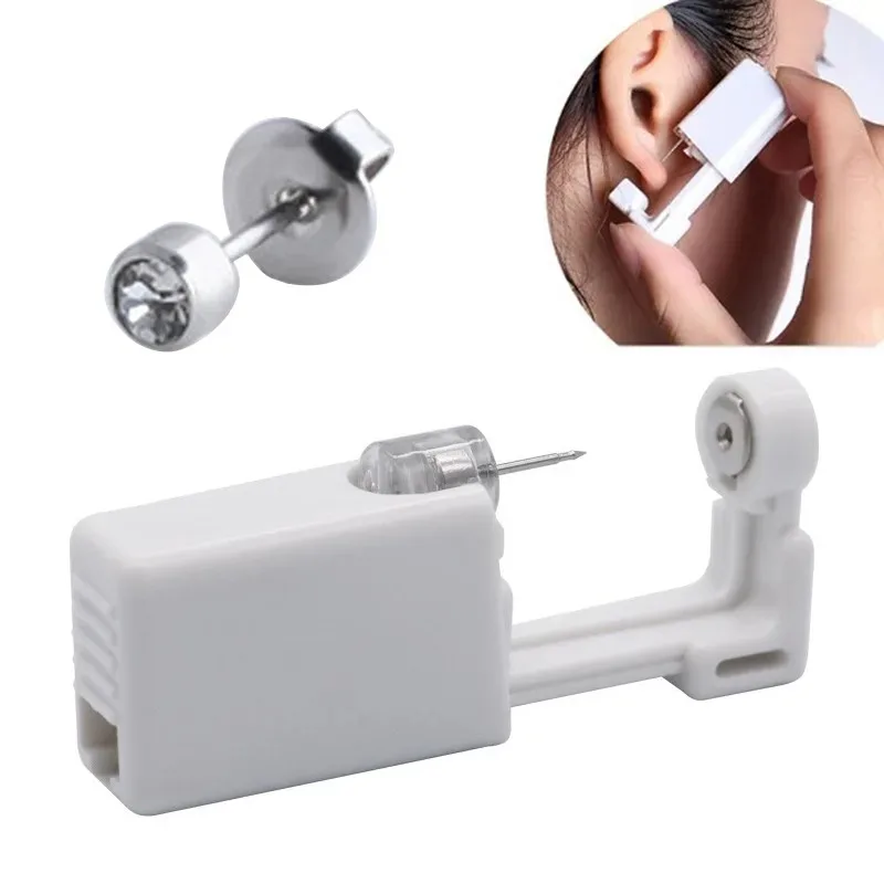 2PCS 4MM Disposable Sterile Ear Piercing Kit Cartilage Tragus Helix No-Pain Piercing Gun Tool Set with Stud Jewelry image 3