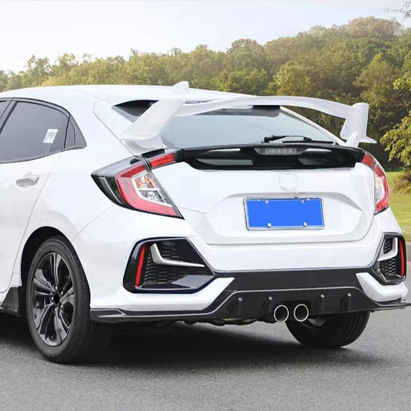 For Honda CIVIC Hatchback Spoiler 2017 2018 ABS Plastic Unpainted Primer Color Rear Trunk Boot Wing Lip Spoiler Car Accessories