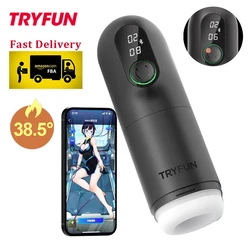 Tryfun Automatic Male Masturbator Electric Telescopic Man Masturbation Cup Fast Heating Soft Vagina Pussy Sex Toys for Men Adult