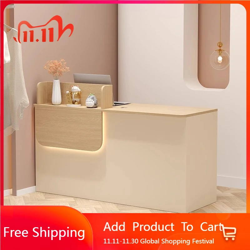 

Wood Drawer Reception Desks Design Minimalist Restaurant Reception Desks Beauty Salon Shop Comptoire Accueil Trendy Furniture