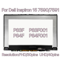 For Dell Inspiron 15 7590 7591 2-IN-1 P83F P84F FHD UHD 4K LCD Touch Screen Display 05R82Ｗ Assemby Panel