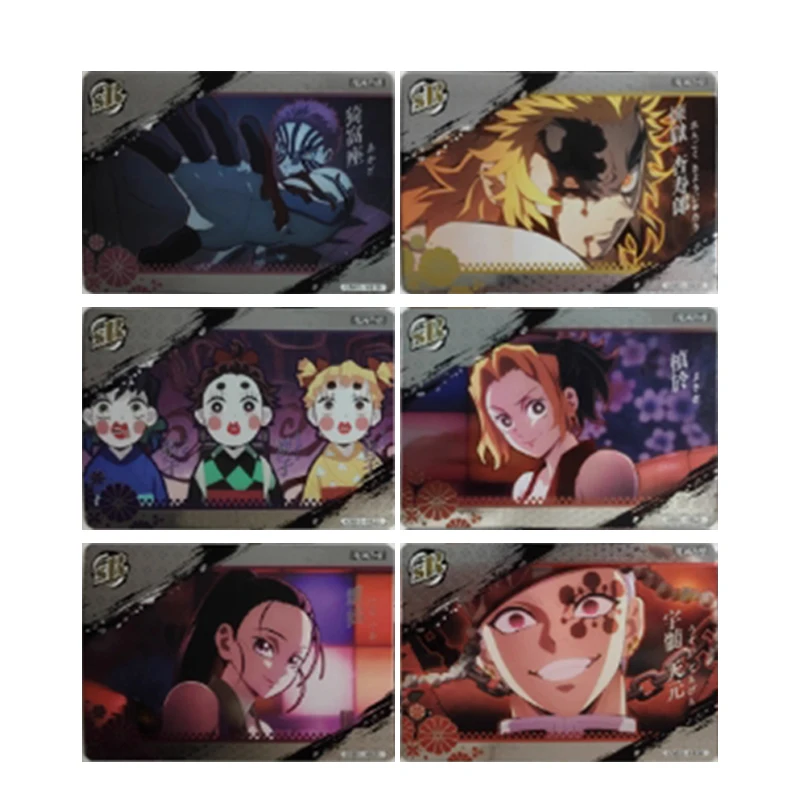 Anime japonês demon slayer tomioka giyuu rengoku kyoujurou daki cartões colecionáveis presente de aniversário de natal brinquedos infantis