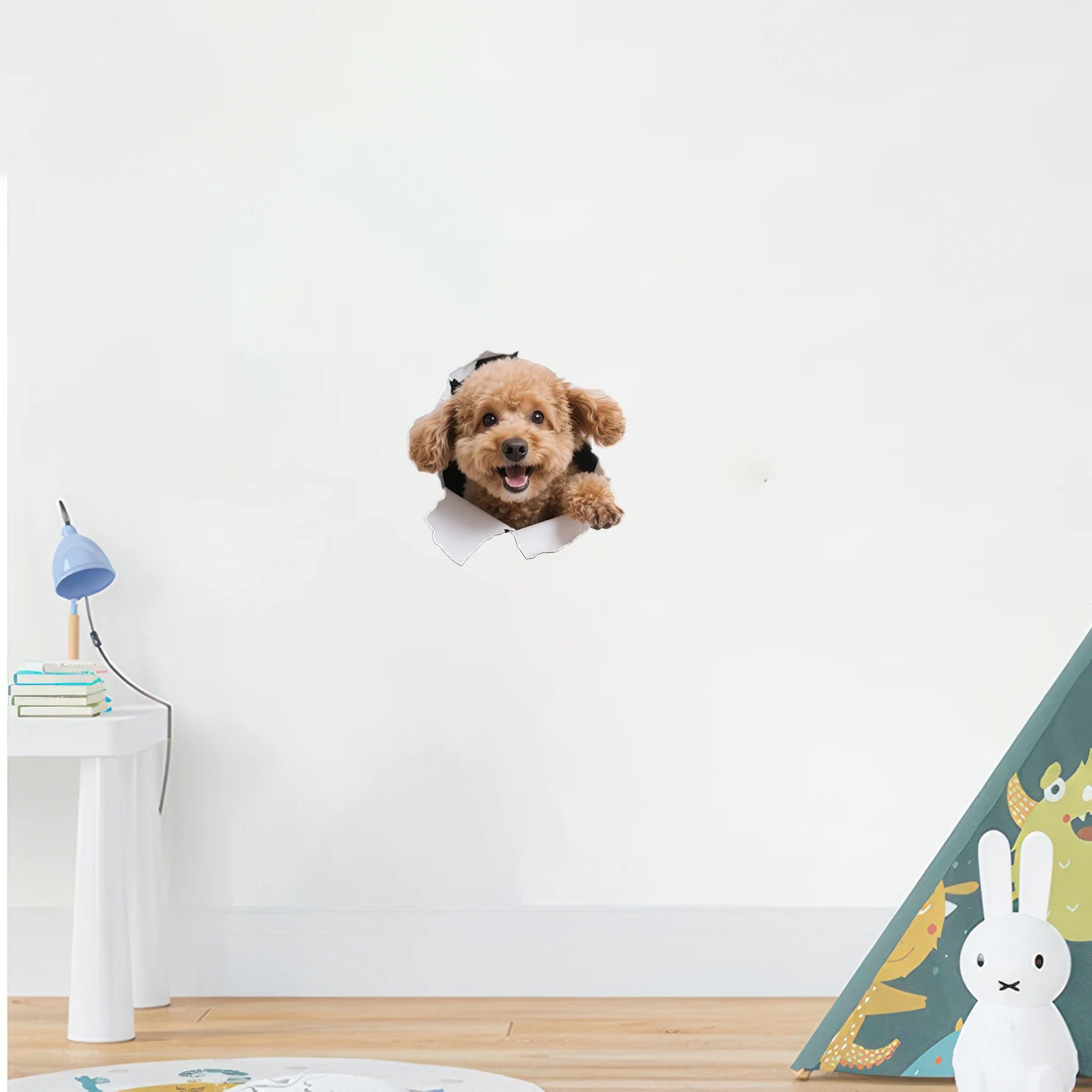 Three Ratels CC156 lovely Teddy Dog Animal Stickers for Home Decor Funny Car decals